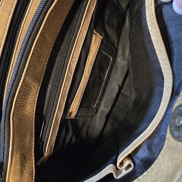 Anuschka Hand-Painted Leather Handbag Purse LG Animal Print Floral Art-to-wear - Picture 16 of 16